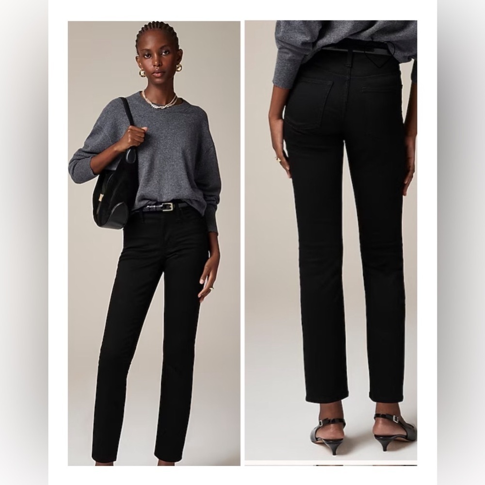 NEW J. Crew Women's Black Slim Classic Mid-Rise Super-Stretch‎ Jeans Size 37